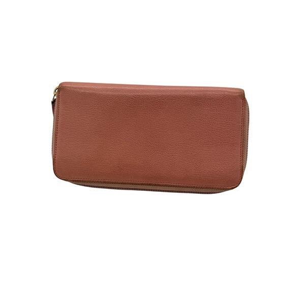 Chanel Bifold Pink Long Wallet Camellia Embossed in Gold*CC interlocking*Awesome - Picture 5 of 13